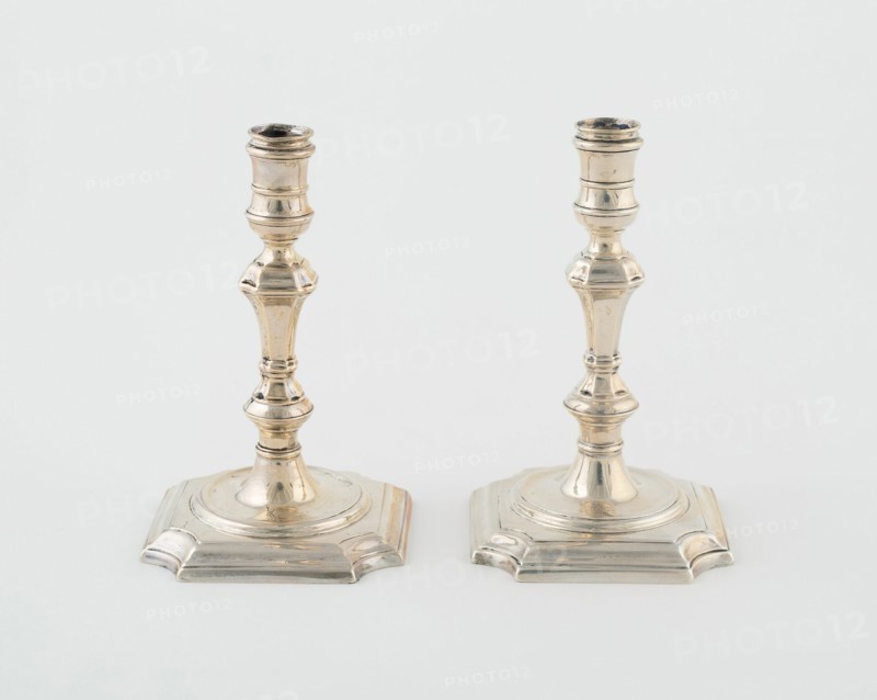 Pair of Taper Holders, England, 1723/24. Creator: Matthew Cooper.
