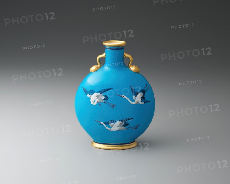 Moon Flask, Stoke-on-Trent, c. 1875. Creator: Minton.