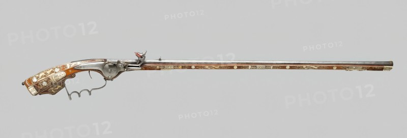 Wheellock Birding Rifle (Tschinke), Silesia, 1650/60. Creator: Unknown.