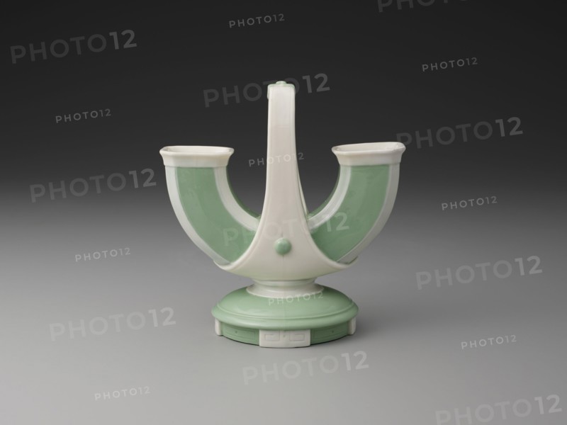 Double Vase, Stoke-on-Trent, 1870. Creator: Christopher Dresser.