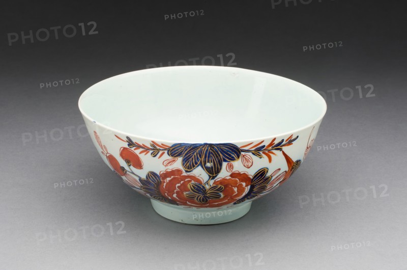 Bowl, London, 1760/64. Creator: Vauxhall Porcelain Factory.