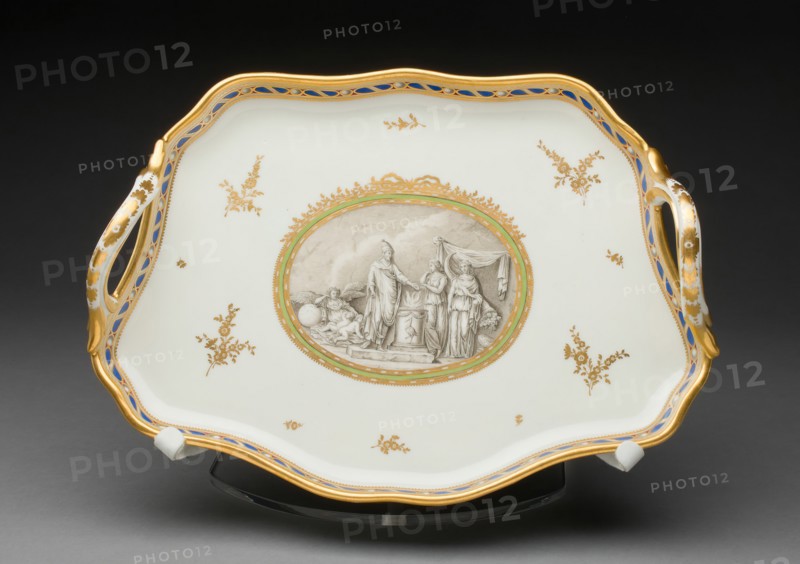 Tray (part of a Coffee Service), Vienna, c. 1770. Creator: Vienna State Porcelain Manufactory.