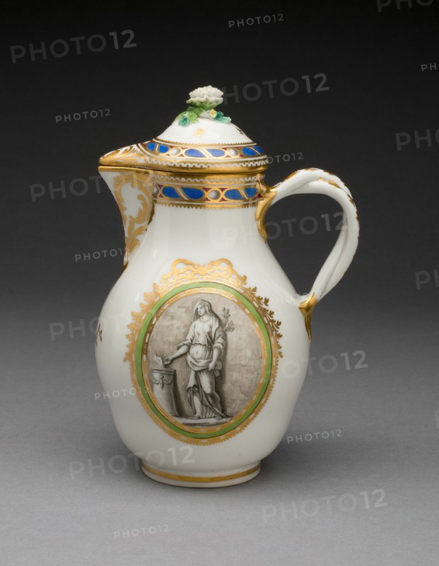 Coffee Pot (part of a Coffee Service), Vienna, c. 1770. Creator: Vienna State Porcelain Manufactory.