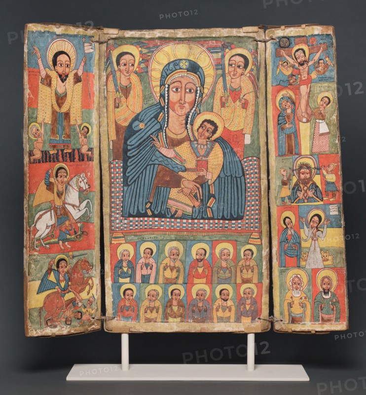 Triptych Icon, Ethiopia, Late 17th century. Creator: Unknown.