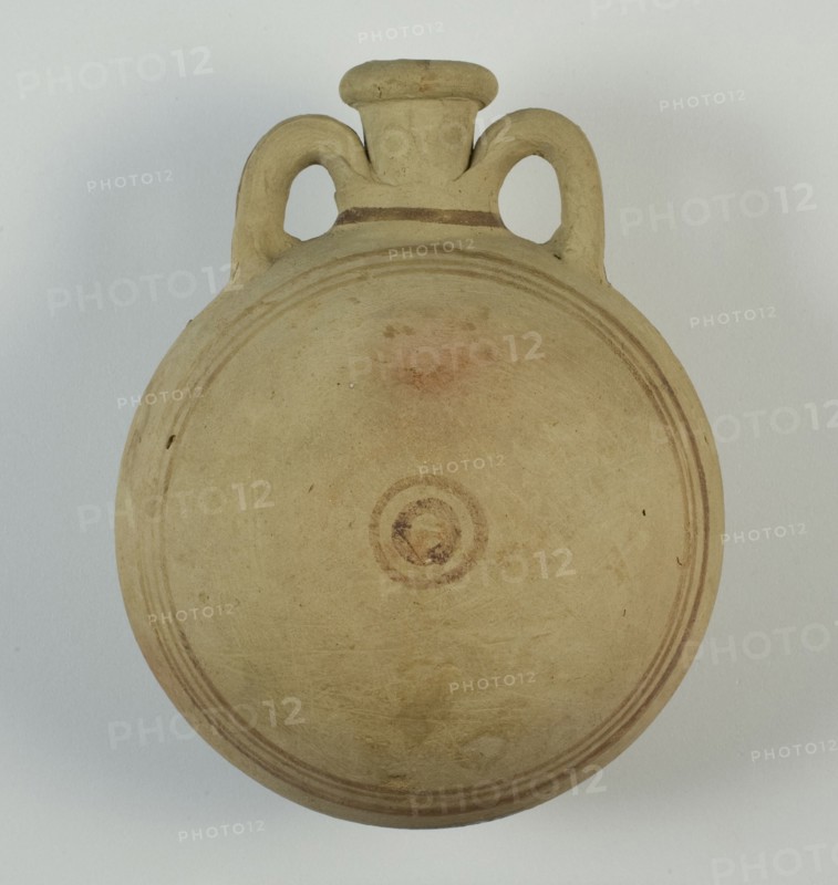 Pilgrim Bottle, Egypt, New Kingdom-Third Intermediate Period, Mid-Dynasty 18-21 (abt.1352-945 BCE). Creator: Unknown.