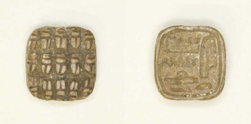 Plaque: 15 Scarabs/”Amunhotep”, Egypt, Middle Kingdom, Dynasty 12 (about 2055-1650 BCE) OR... Creator: Unknown.