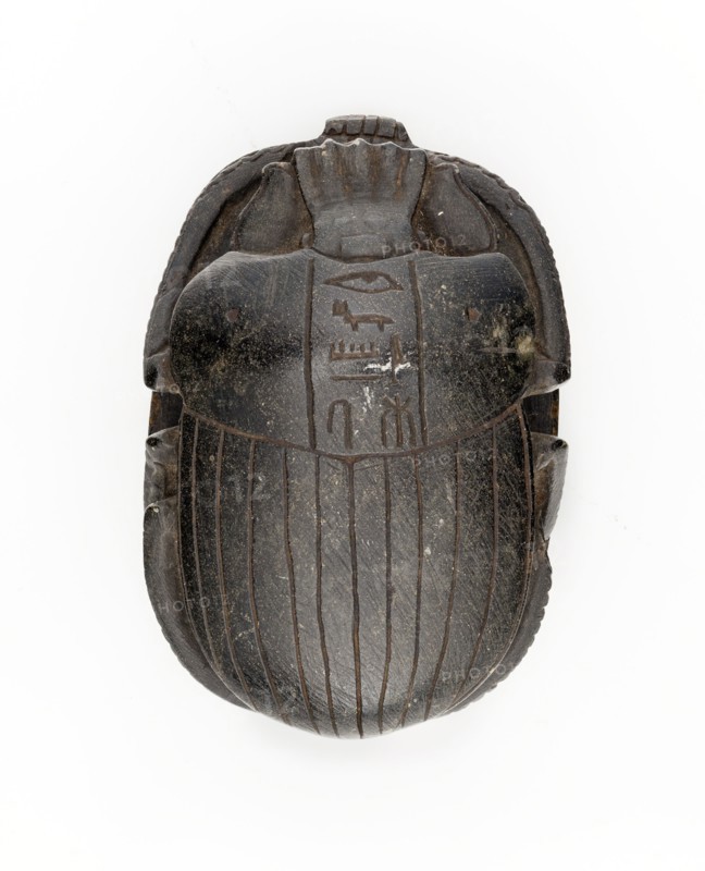 Heart Scarab of the Worker Amun-Mes, Egypt, New Kingdom, Dynasty 19, reign of Ramesses II... Creator: Unknown.