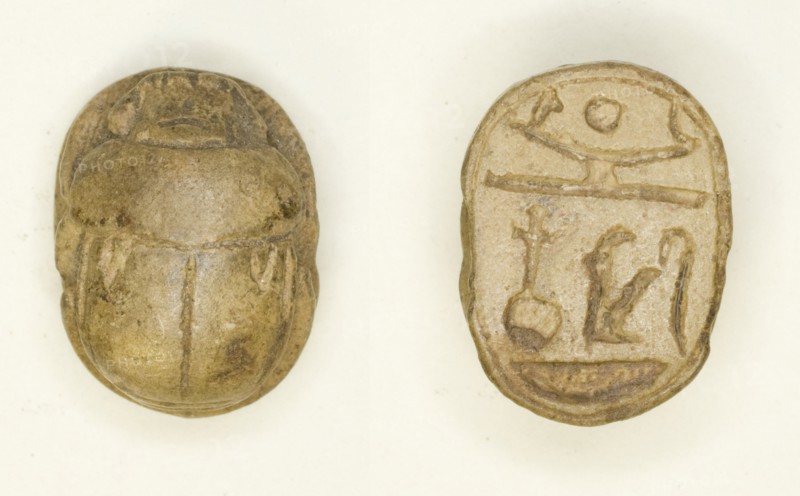 Scarab: Wish Formula, Egypt, New Kingdom-Late Period, Dynasties 18-26 (about 1295-525 BCE). Creator: Unknown.