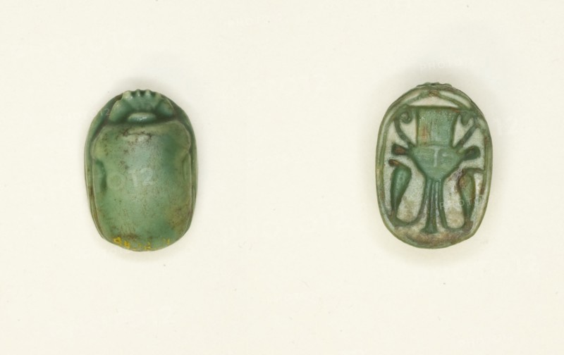 Scarab: Hathor Sistrum, Egypt, New Kingdom, Dynasty 18 (about 1550-1295 BCE). Creator: Unknown.