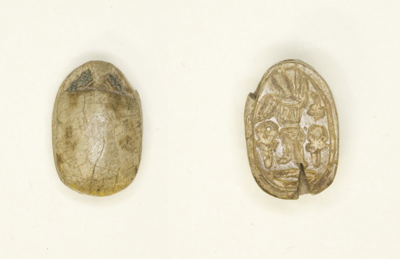 Scarab: Hieroglyphs (nsw-bity, Dd, anx, nb), Egypt, Middle Kingdom, Dynasties 12-14... Creator: Unknown.