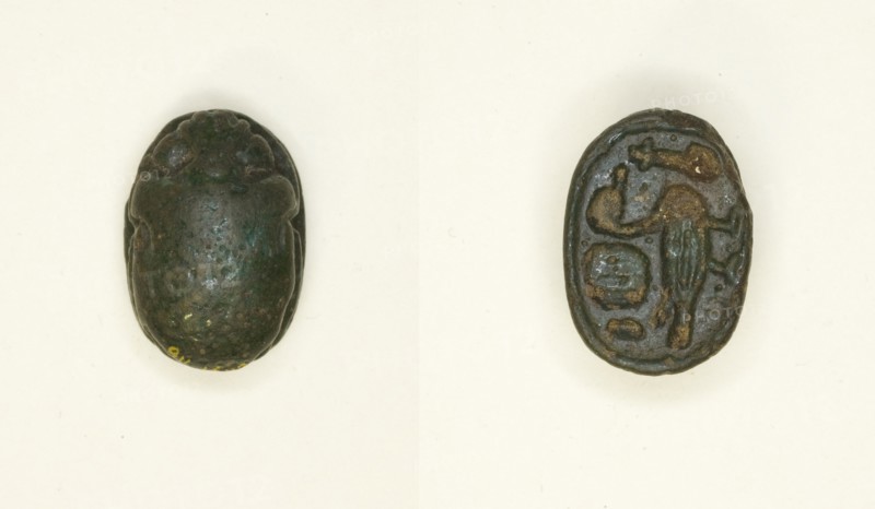 Scarab: Wish Formula, Egypt, New Kingdom-Late Period, Dynasties 19-26 (about 1295-525 BCE). Creator: Unknown.