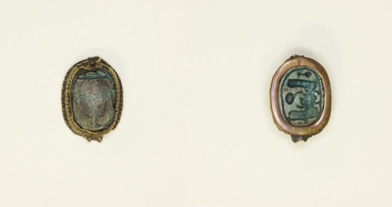 Scarab: Winged Scarab Beetle with Hieroglyphs, Egypt, New Kingdom, Dynasties 18-20 (abt 1550... Creator: Unknown.