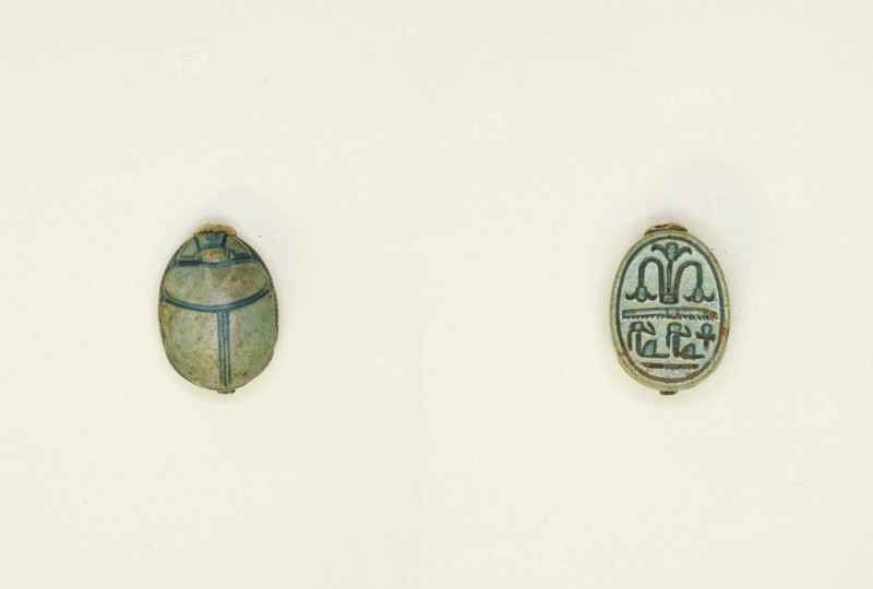 Scarab: Floral Motif, Egypt, Middle Kingdom-Second Intermediate Period, Dynasties 12-17... Creator: Unknown.