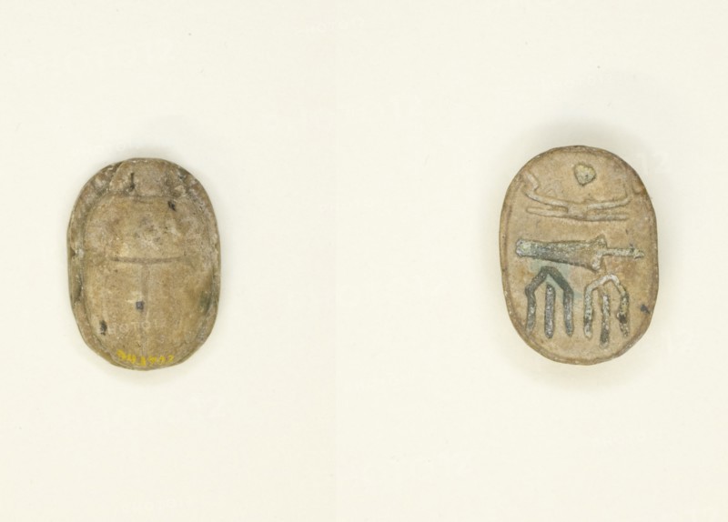 Scarab: Wish Formula, Egypt, Third Intermediate Period, Dynasties 21-25 (about 1069-664 BCE). Creator: Unknown.