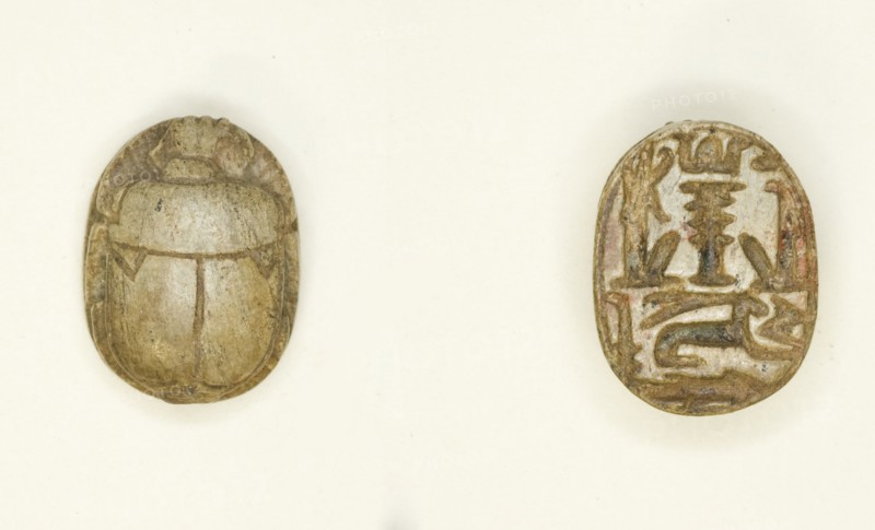 Scarab: Gods and Hieroglyphs, Egypt, New Kingdom-Late Period, Dynasties 18-26 (about 1550-525 BCE). Creator: Unknown.