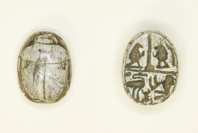 Scarab: Gods and Hieroglyphs, Egypt, New Kingdom-Late Period, Dynasties 18-26 (about 1550-525 BCE). Creator: Unknown.