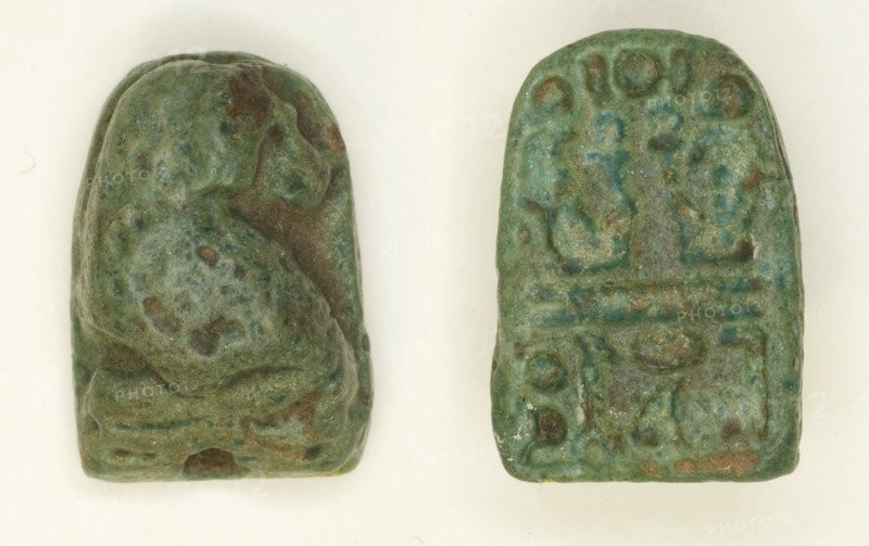 Scaraboid: Squatting Baboon, Egypt, New Kingdom, Dynasties 18-20 (about 1550-1069 BCE). Creator: Unknown.