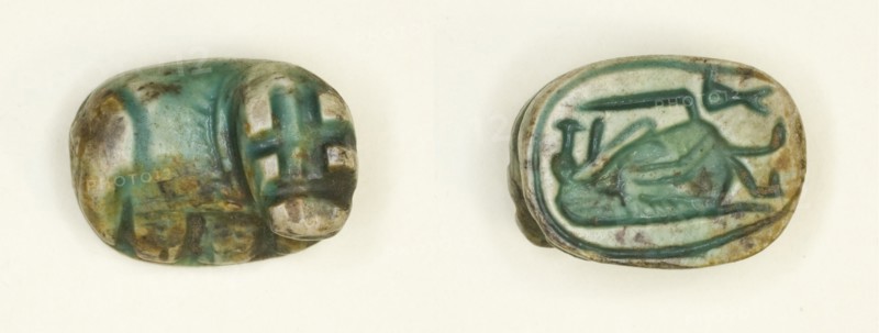 Scaraboid: Hippopotamus, Egypt, New Kingdom, Dynasties 18-20 (about 1550-1069 BCE). Creator: Unknown.