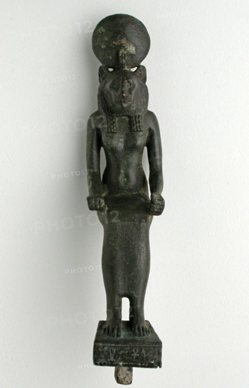 Statuette of Wadjet or Sekhmet, Egypt, Late Period, Dynasty 26 (664-525 BCE). Creator: Unknown.
