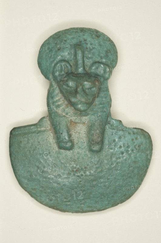 Pectoral Amulet of the Goddess Bastet, Egypt, Third Intermediate Period, Dynasty 21-25 (1070-656 BCE Creator: Unknown.