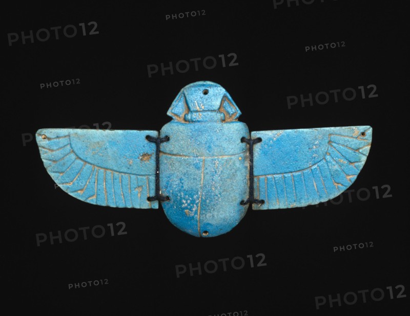 Winged Scarab Amulet, Egypt, Late Period (664-332 BCE). Creator: Unknown.