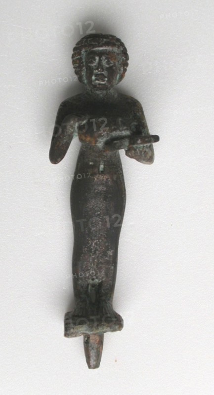 Statuette of a Priestess with Offering Table and Situla, Egypt, Third Intermediate Period, Dynasties Creator: Unknown.