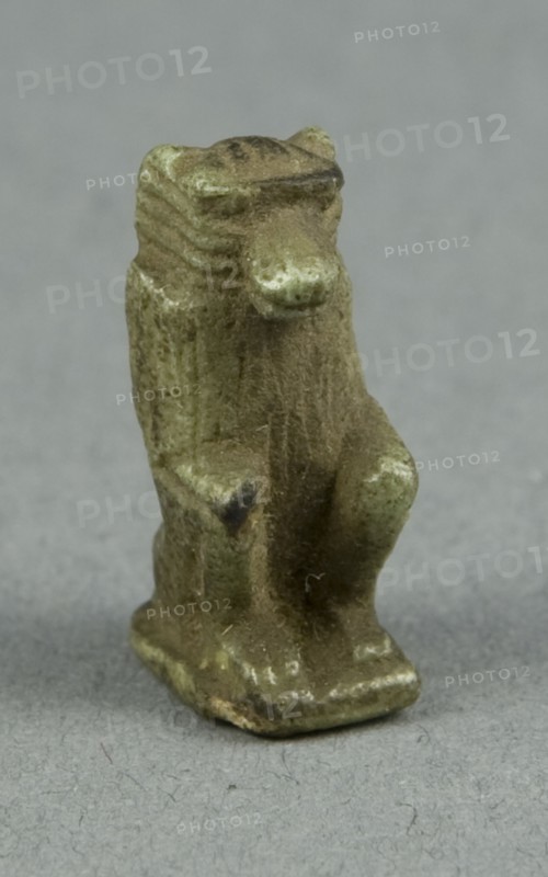 Amulet of the God Thoth as a Seated Baboon, Egypt, Late Period, Dynasties 26-31 (664-332 BCE). Creator: Unknown.