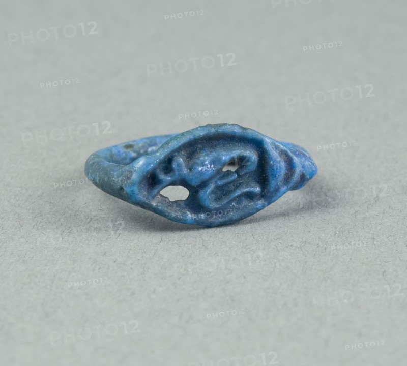 Ring: Figure of Serpent Uto (?) Wearing Crown of Lower Egypt, Egypt, New Kingdom, Dynasty 18... Creator: Unknown.