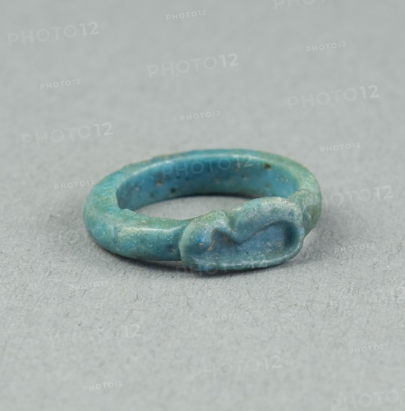 Ring: Figure of Serpent Uto (?), Egypt, New Kingdom, Dynasty 18 (about 1390 BCE). Creator: Unknown.