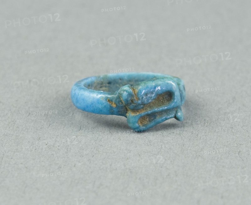 Ring: Figure of Serpent Uto (?), Egypt, New Kingdom, Dynasty 18 (about 1390 BCE). Creator: Unknown.