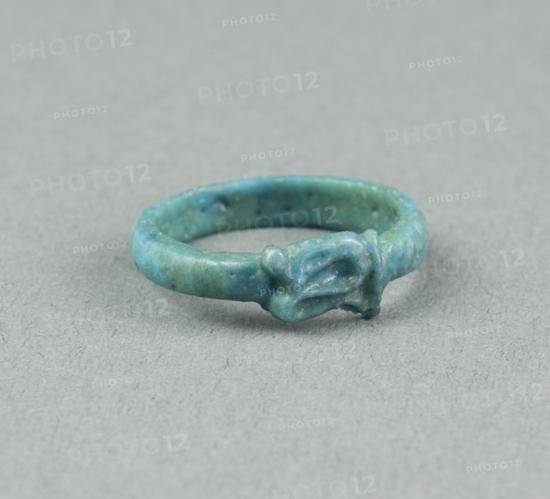 Ring: Figure of Serpent Uto (?), Egypt, New Kingdom, Dynasty 18 (about 1390 BCE). Creator: Unknown.