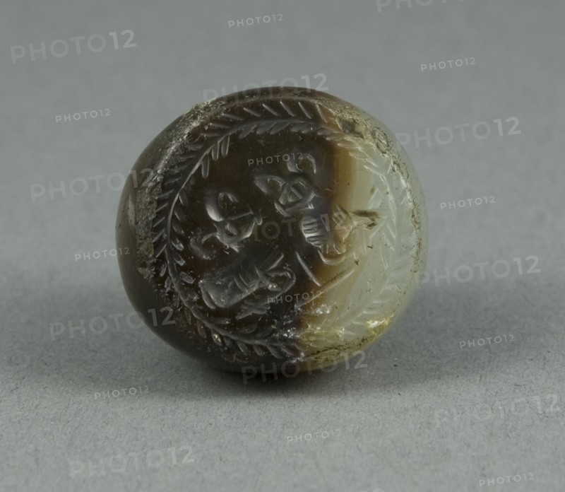 Seal with Two Gazelles, Egypt, Persian Period, Dynasty 31 (343-332 BCE). Creator: Unknown.