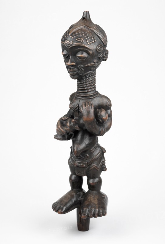 Mother-and-Child Figure (Bwanga bwa Chibola), Democratic Republic of the Congo, Mid-late 19th cent. Creator: Unknown.