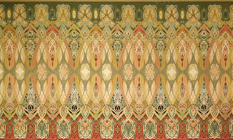 Chicago Stock Exchange Trading Room: Stencil, 1893/94. Creators: Adler & Sullivan, Louis Sullivan.