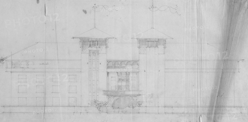 Chattanooga Hotel Project, Chattanooga, Tennessee, Elevation, c. 1892-1893. Creator: Adler & Sullivan.
