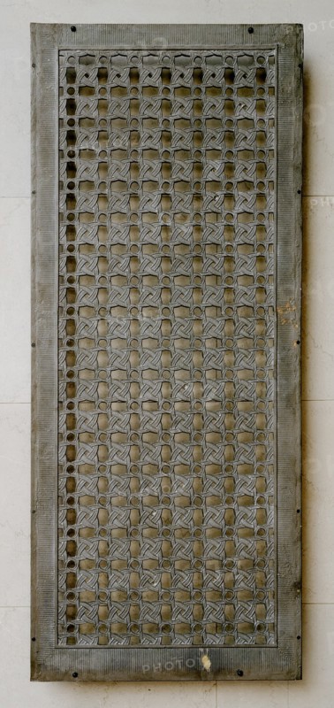 Rookery Building, 209 South La Salle Street, Chicago, Illinois: Grille from Interior Central..., c18 Creator: Burnham and Root.
