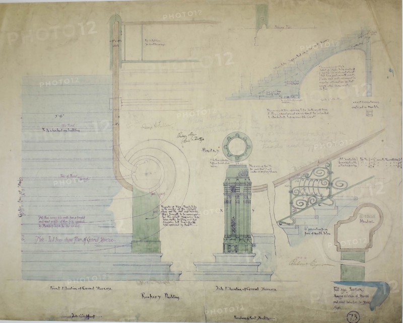 Rookery Building, Chicago, Illinois, Details, 1887. Creator: Burnham and Root.