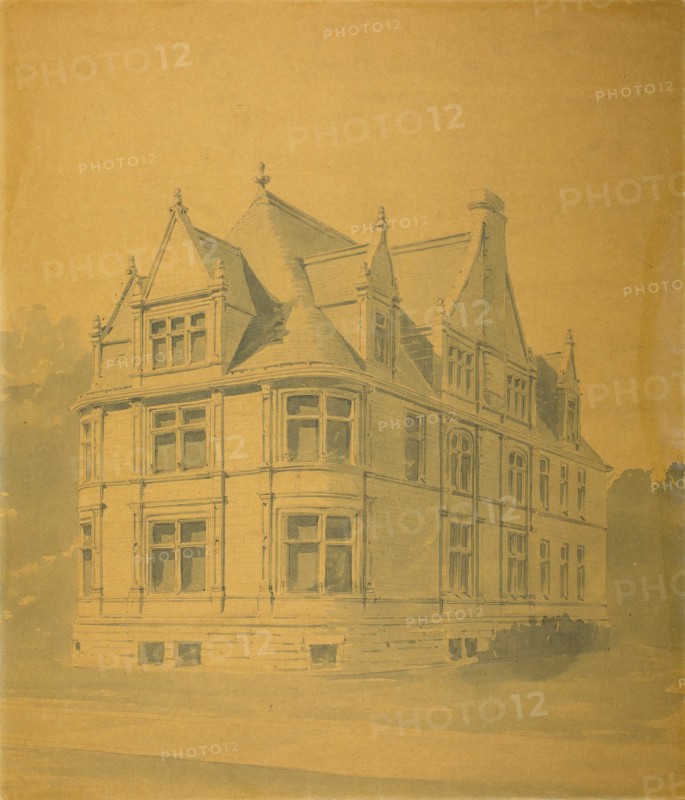 William J. Goudy House, Chicago, Illinois, Perspective, c. 1889/90. Creator: Burnham and Root.