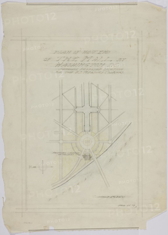Potomac Round Point, Washington D.C., Sketches, 1909. Creator: Daniel Burnham.