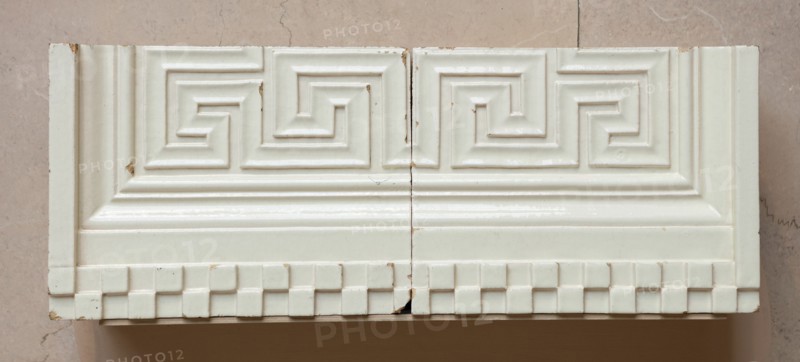 Railway Exchange Building: Blocks with Repeated Meander Pattern, 1903/04 (restored 1982). Creator: Daniel Burnham.