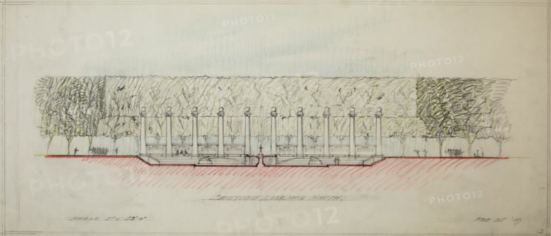 Potomac Round Point, Washington D.C., Section Sketch, 1909. Creator: Daniel Burnham.