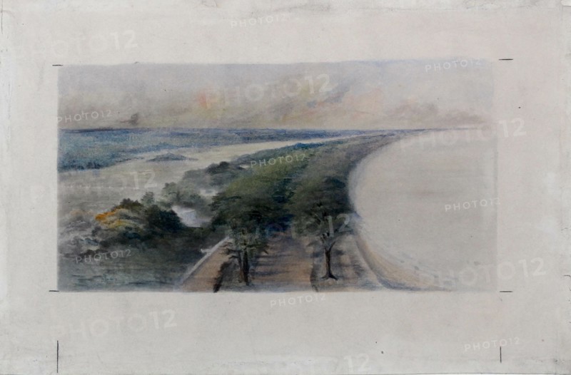 South Shore Park, Chicago, Illinois, Design Sketch, c. 1896. Creator: Daniel Burnham.