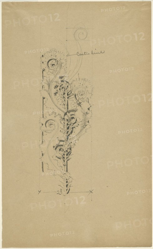 McVickers Theater: Sketch for Untitled Ornamental Band, c. 1883-1891. Creator: Louis Sullivan.