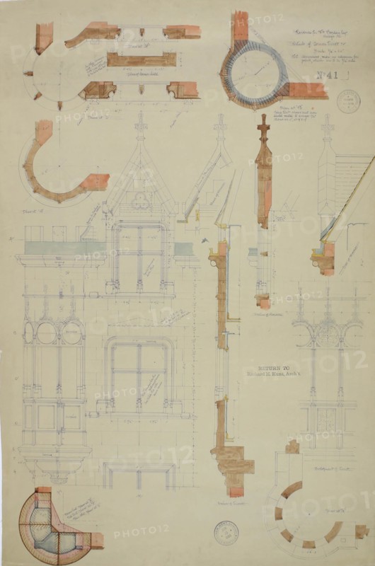William Borden Esq. House, Chicago, Illinois, Detail, June 23, 1886. Creator: Richard Morris Hunt.