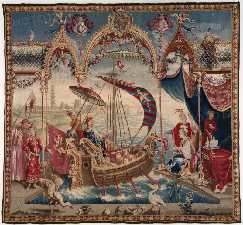 The Emperor Sailing, from The Story of the Emperor of China, Beauvais, 1716/22. Creator: Unknown.