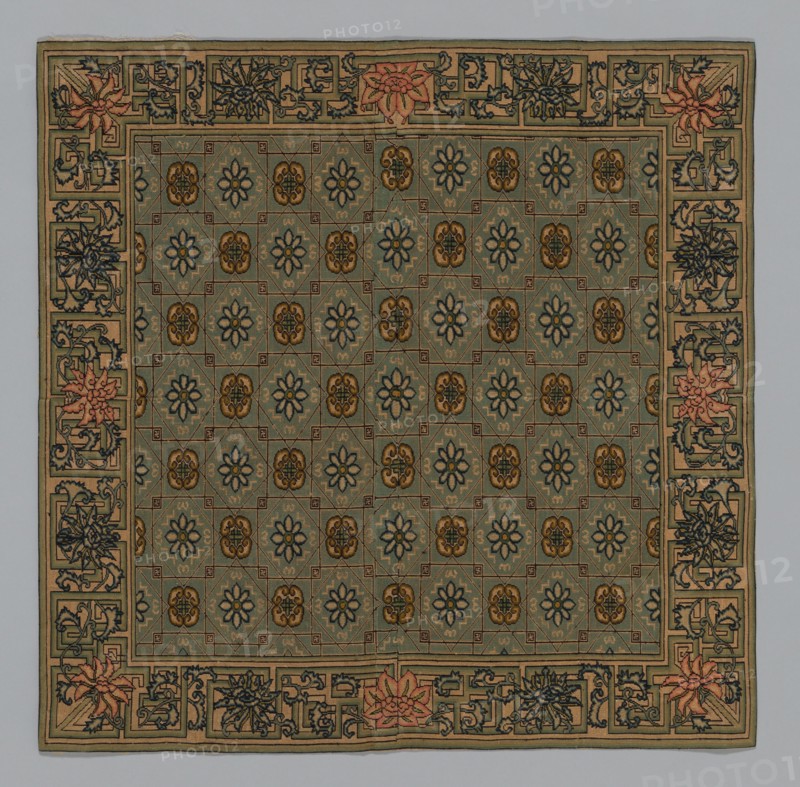 Cushion Cover, China, Qing dynasty (1644-1911), c. 1900. Creator: Unknown.
