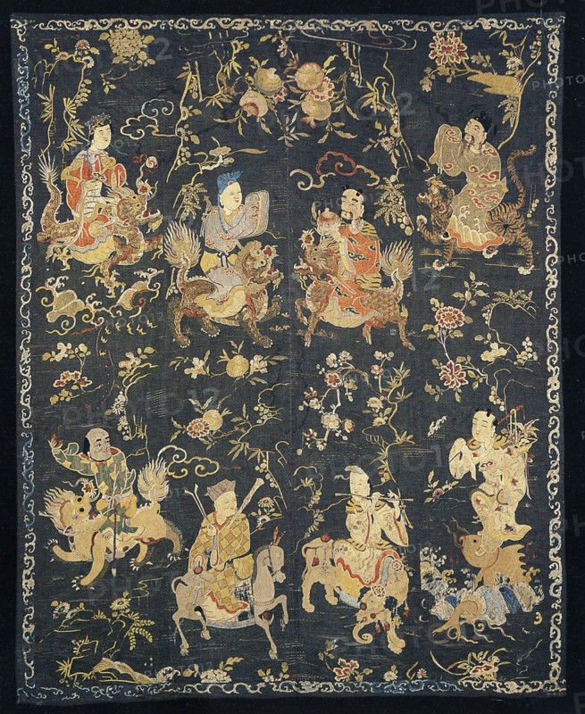 Panel (Furnishing Fabric), China, Qing dynasty (1644-1911), 1820/30. Creator: Unknown.