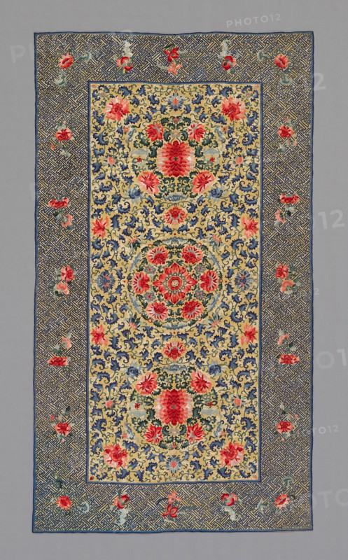 Cover (Furnishing Fabric), China, Qing dynasty (1644-1911), 1875/1900. Creator: Unknown.