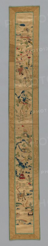 Fragment (Sleeve Band), China, Qing dynasty (1644-1911), 1850/75. Creator: Unknown.