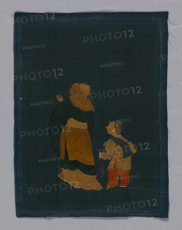 Panel (Furnishing Fabric), China, Kangxi Period, Qing dynasty (1644-1911), 1800/50. Creator: Unknown.